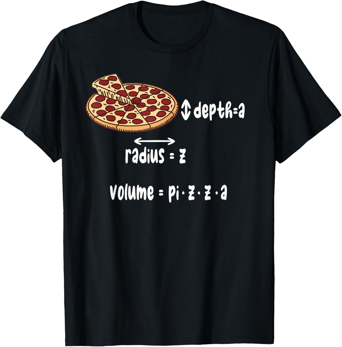 Math and Pizza for Mathematicians T-Shirt - T-Shirt | Black