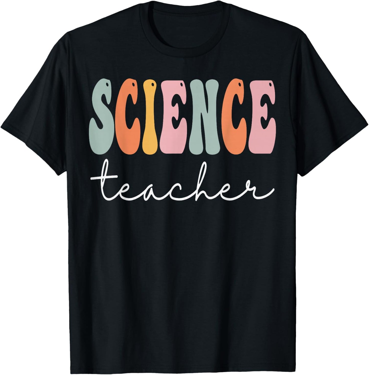 Science Teacher Groovy Appreciation Day Hello Back To School T-Shirt - T-Shirt | Black