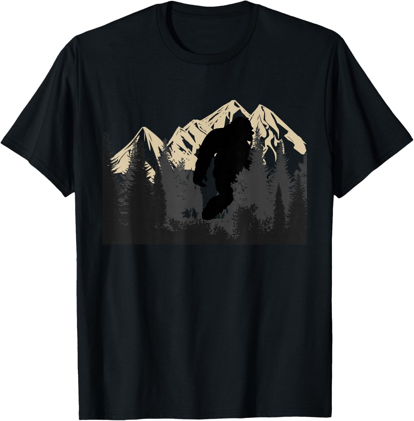 Bigfoot Sasquatch Design Women and Men Trip Hiking lovers T-Shirt - T-Shirt | Black