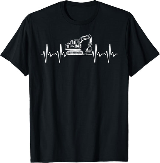 Funny Excavator Art Women Heavy Machinery Excavator T-Shirt - T-Shirt | Black