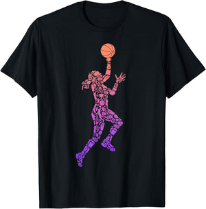 Basketball Player Bball Kids Women Girls Basketball T-Shirt - T-Shirt | Black