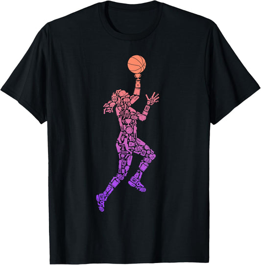 Basketball Player Bball Kids Women Girls Basketball T-Shirt - T-Shirt | Black