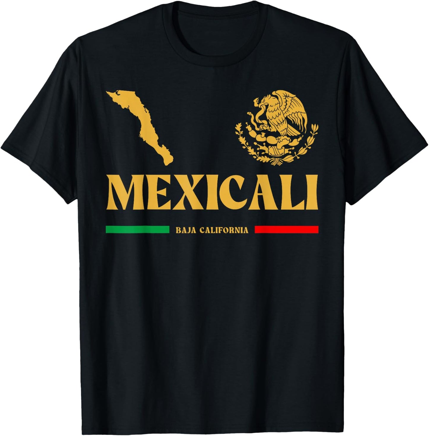 Mexicali Shirts and Mexicali Baja California , -Adults, Black, Small, Short Sleeve T-Shirt - T-Shirt | Black