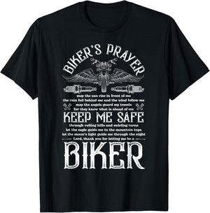 Biker's Prayer Funny Biker T-Shirt - T-Shirt | Black