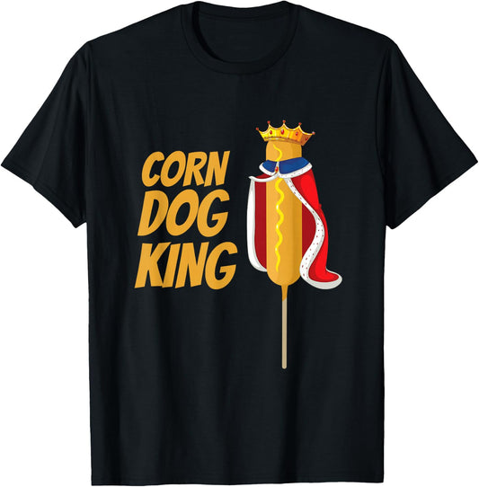 Corn dog king corn dogs costume corndog Men Women T-Shirt - T-Shirt | Black