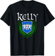 Kelly Surname Irish Clan Tartan Badge Ireland T-Shirt - T-Shirt | Black