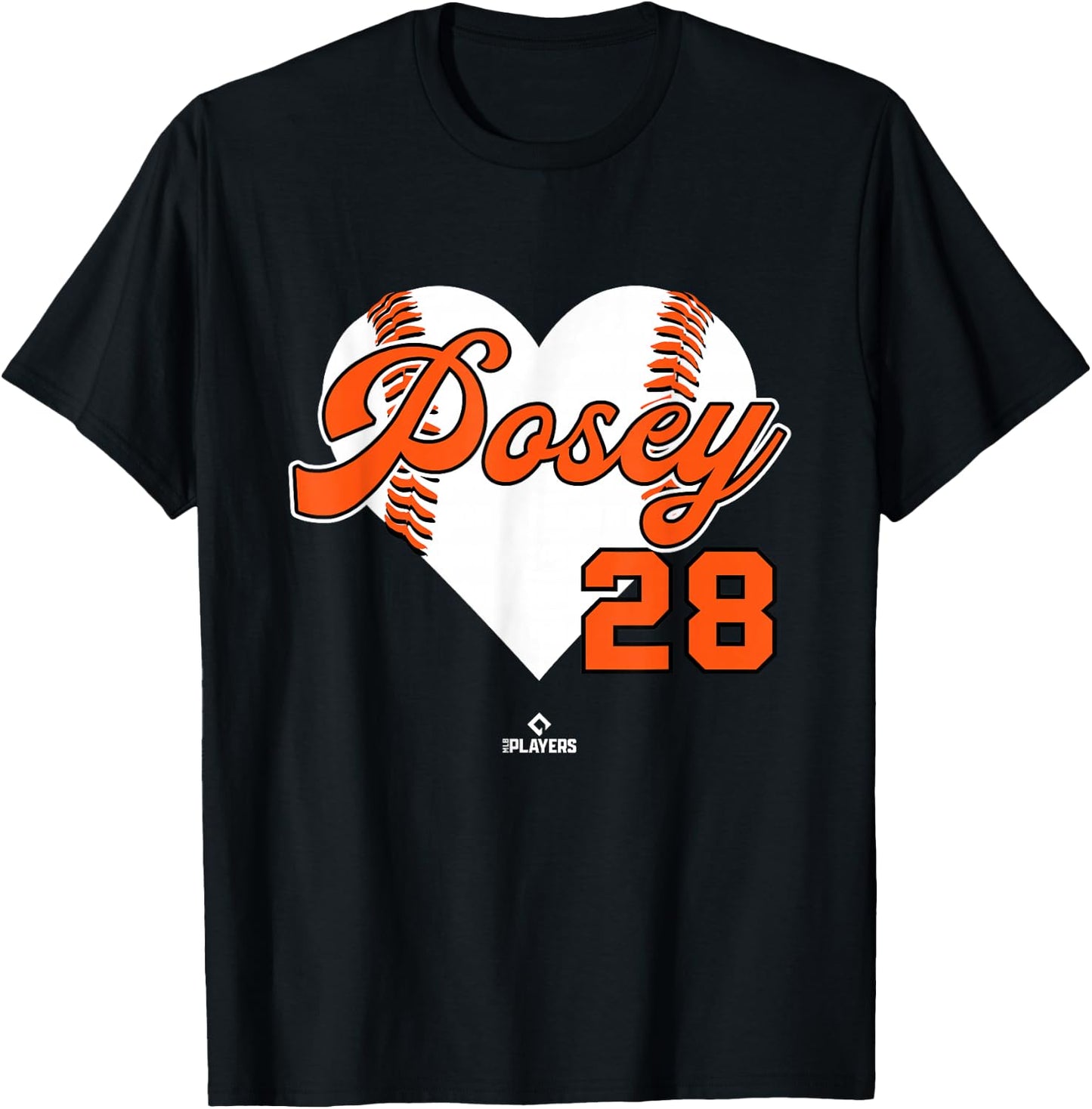 Baseball Heart Buster Posey San Francisco MLBPA T-Shirt - T-Shirt | Black