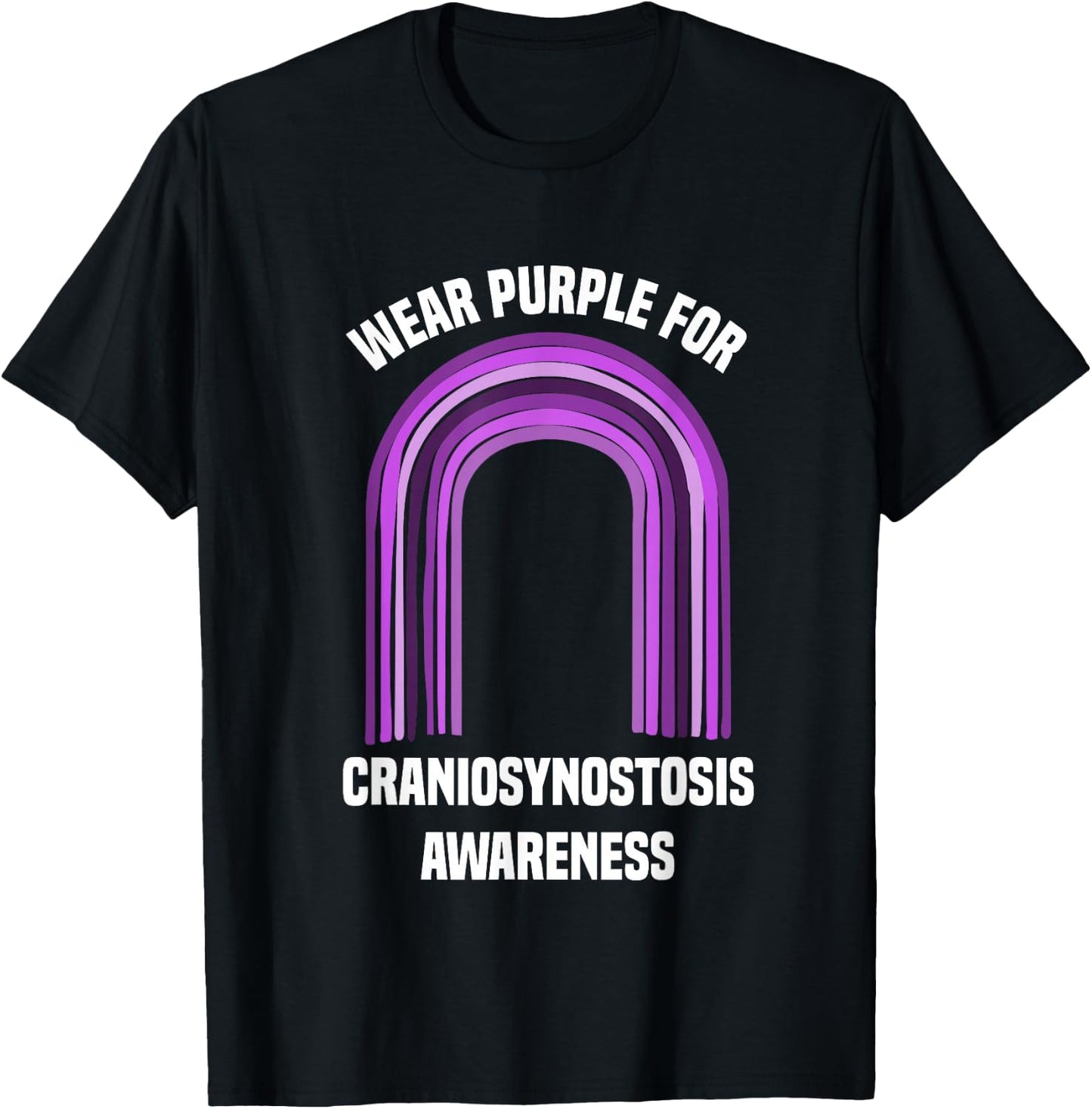 Wear Purple For Craniosynostosis Awareness T-Shirt - T-Shirt | Black