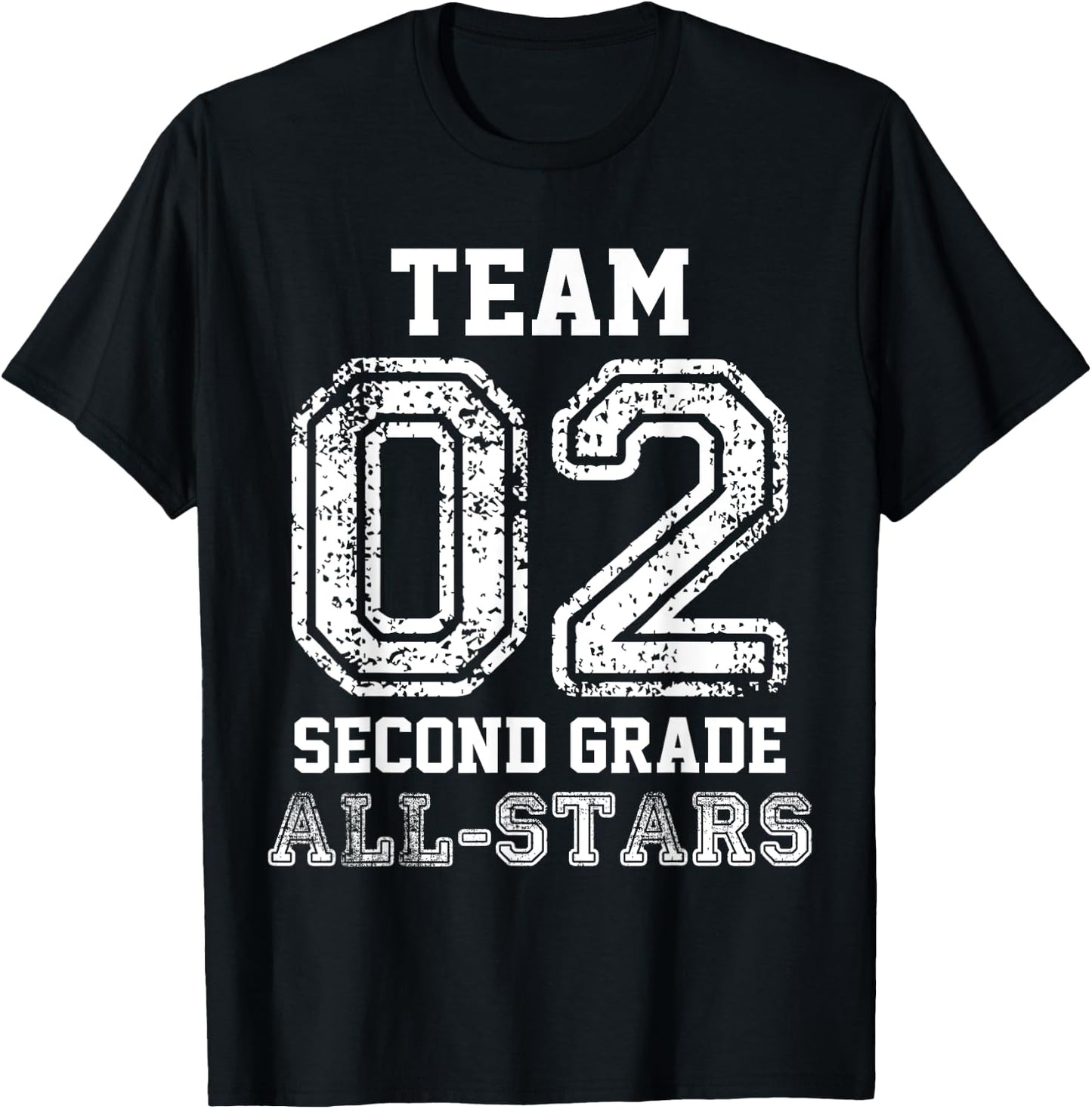 School Team 2nd Grade All-Stars Sports Jersey T-Shirt - T-Shirt | Black