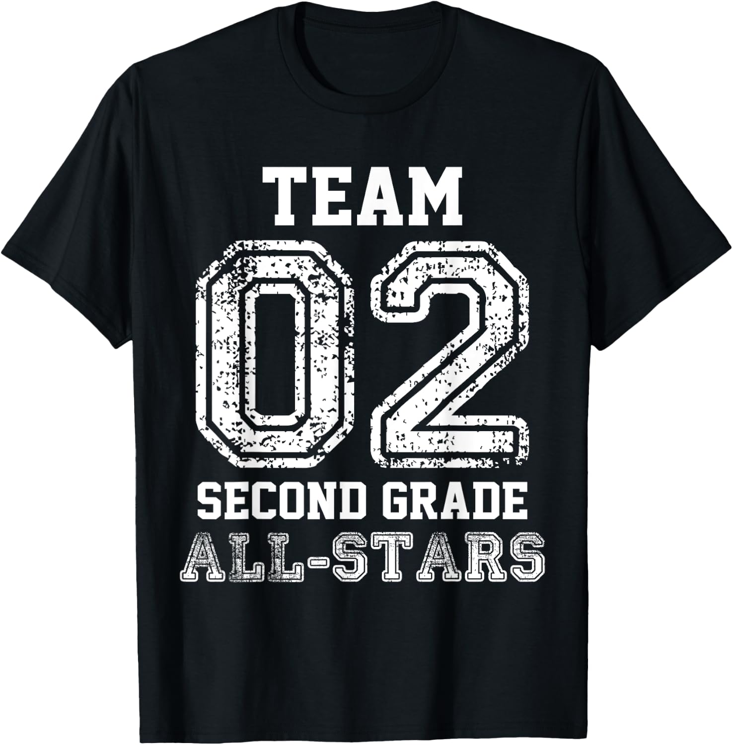 School Team 2nd Grade All-Stars Sports Jersey T-Shirt - T-Shirt | Black