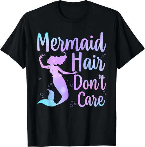 Cool Mermaid Girls Kids Mermaid Hair Don't Care