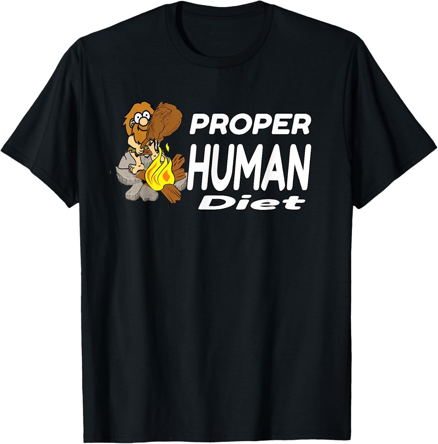 The Proper Human Diet - Diet T-Shirt - T-Shirt | Black
