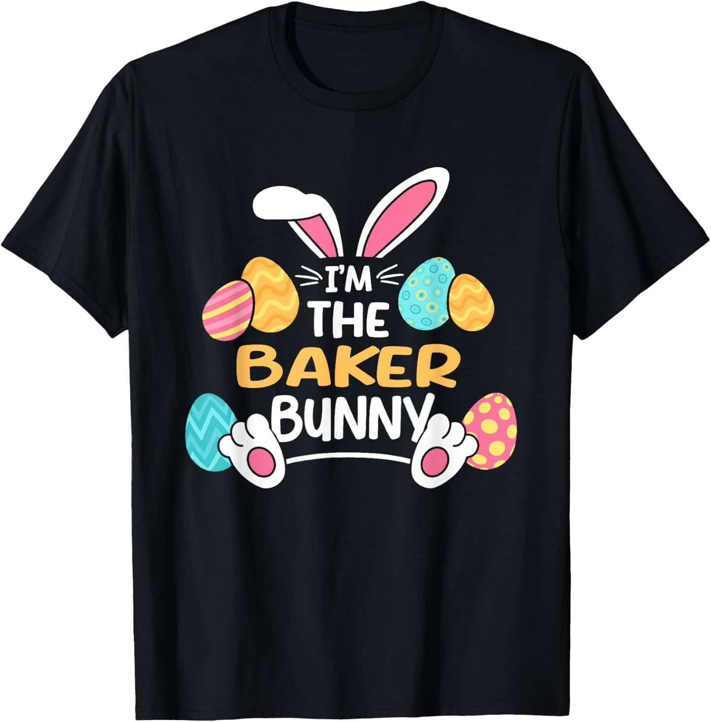 Im The Baker Bunny Baking Easter Pastry Chef T-Shirt - T-Shirt | Black