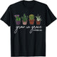 Grow In Grace Christian Easter Day Cute Cactus Lover T-Shirt - T-Shirt | Black