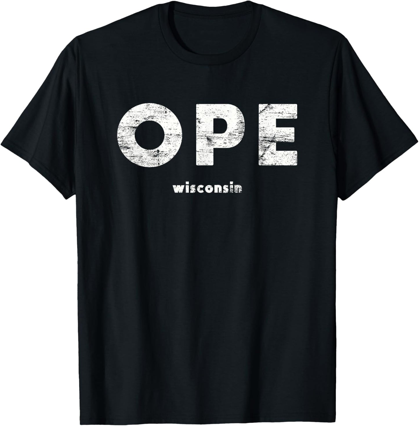 Vintage Ope Wisconsin T, Up North T-Shirt - T-Shirt | Black