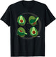 Yogavocado Poses, Funny Tropical Fruit Doing Yoga Poses T-Shirt - T-Shirt | Black