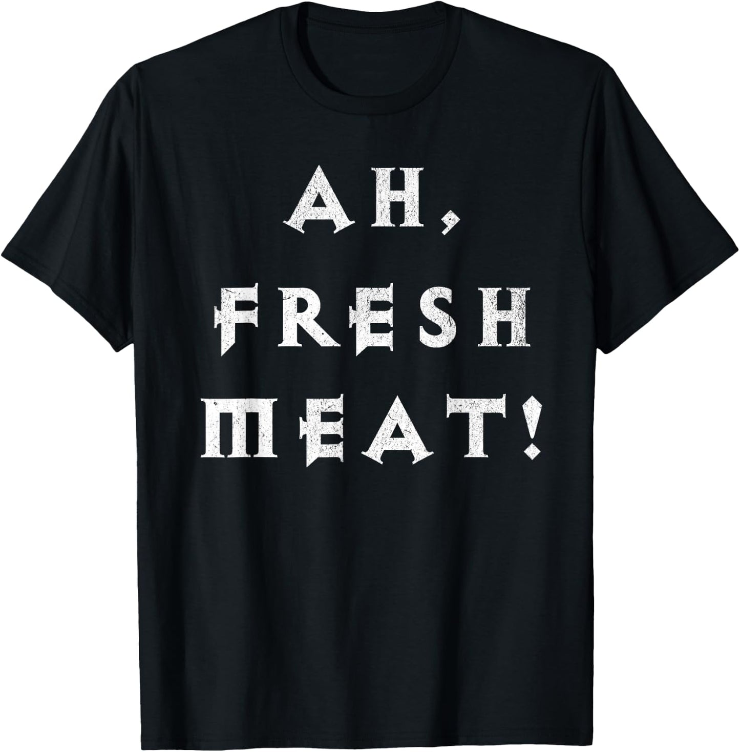 Funny "Ah, Fresh Meat" Diablo inspired T-Shirt - T-Shirt | Black