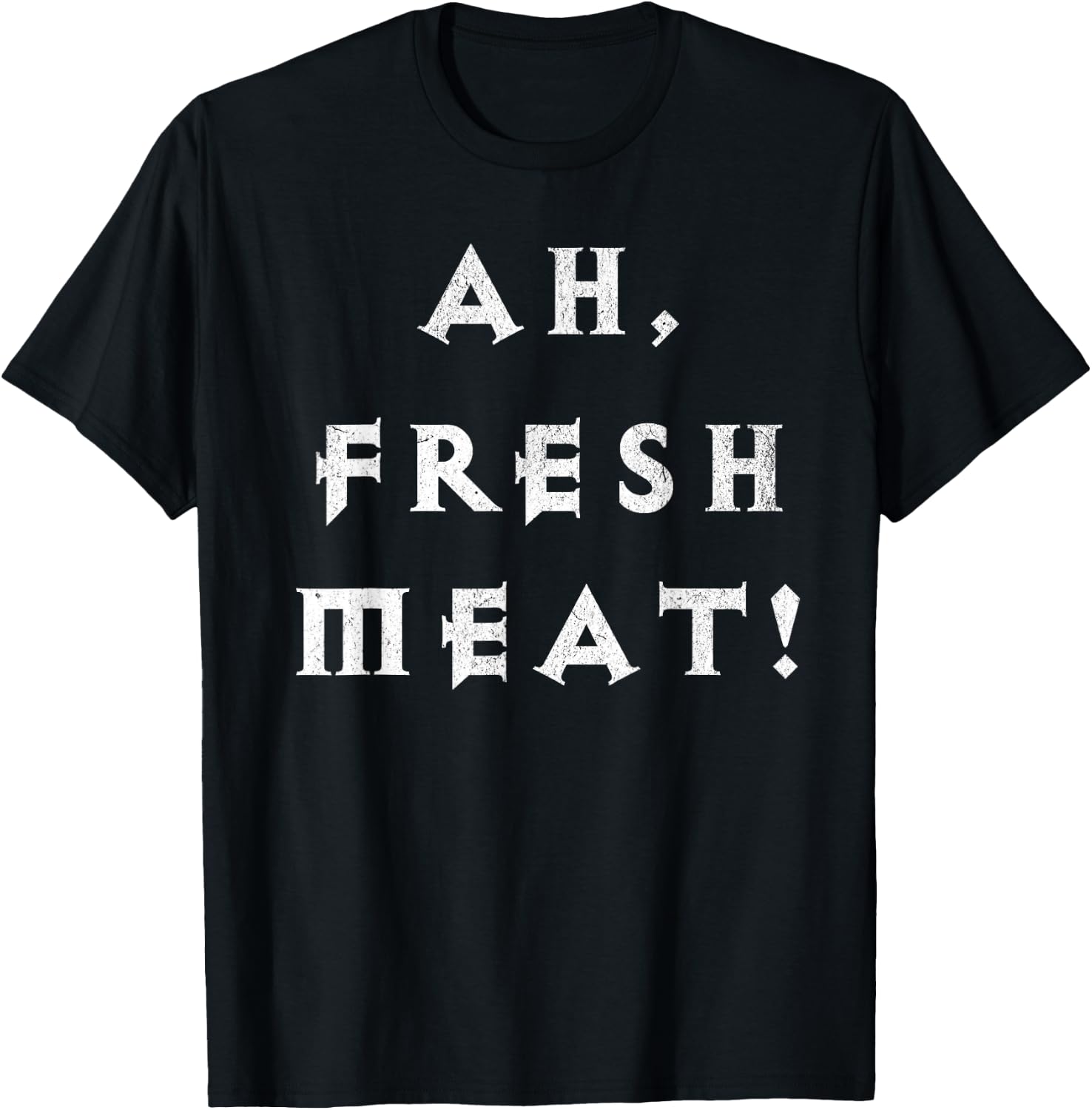 Funny "Ah, Fresh Meat" Diablo inspired T-Shirt - T-Shirt | Black