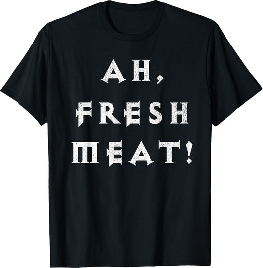 Funny "Ah, Fresh Meat" Diablo inspired T-Shirt - T-Shirt | Black