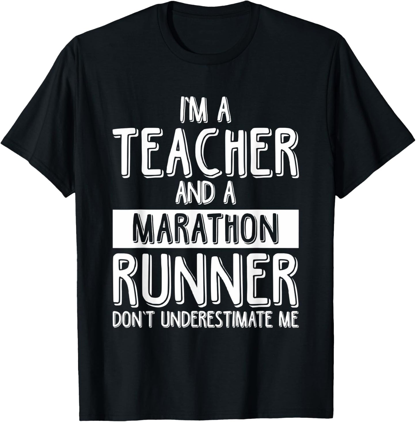 Running Teacher Marathon Funny Running Teacher Men Women T-Shirt - T-Shirt | Black