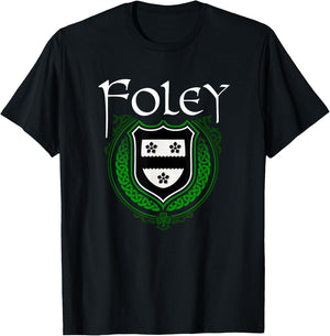 Foley Surname Irish Clan Tartan Badge Ireland T-Shirt - T-Shirt | Black