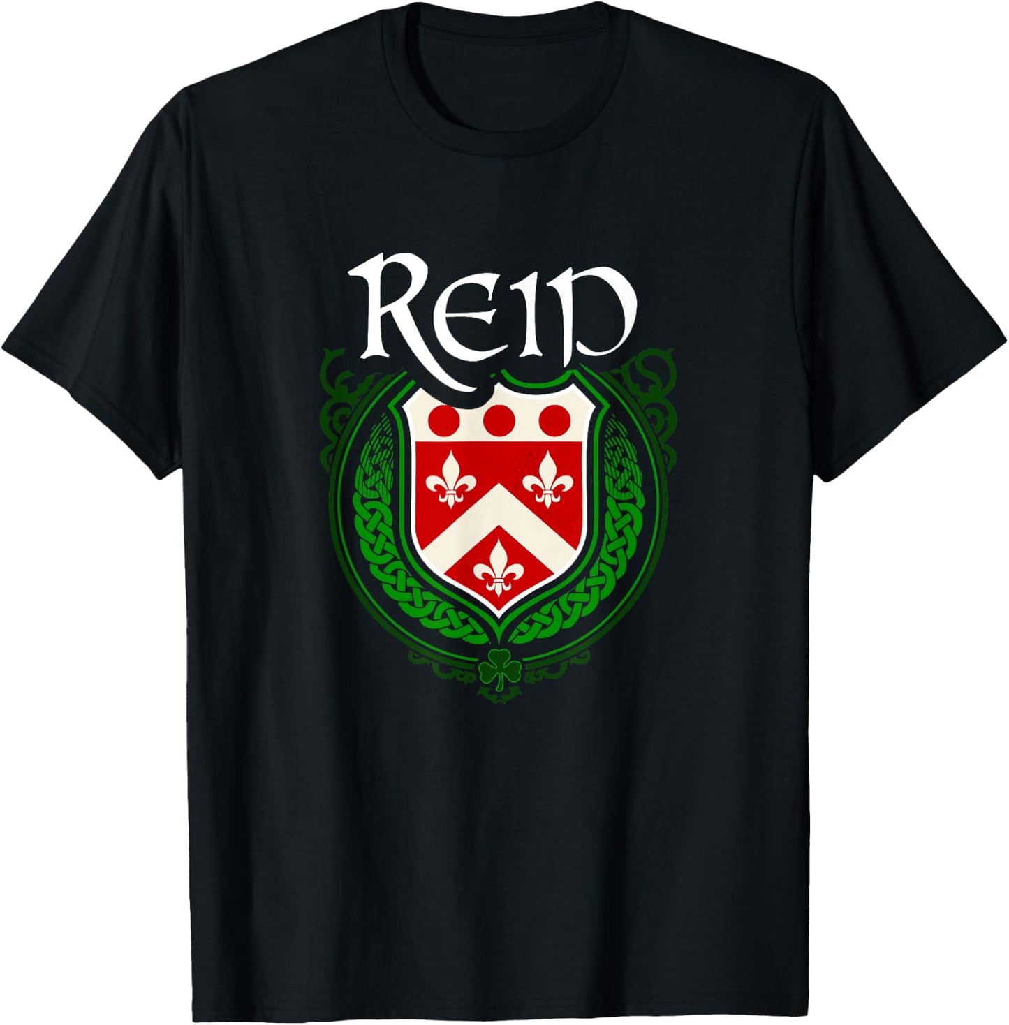 Reid Surname Irish Clan Tartan Badge Ireland T-Shirt - T-Shirt | Black