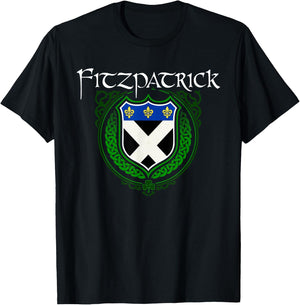 Fitzpatrick Surname Irish Clan Tartan Badge Ireland T-Shirt - T-Shirt | Black