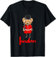 Cool London Teddy Bear Illustration Novelty Graphic Designs T-Shirt - T-Shirt | Black