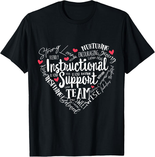 Instructional Coach Instructional Support Team Week T-Shirt - T-Shirt | Black