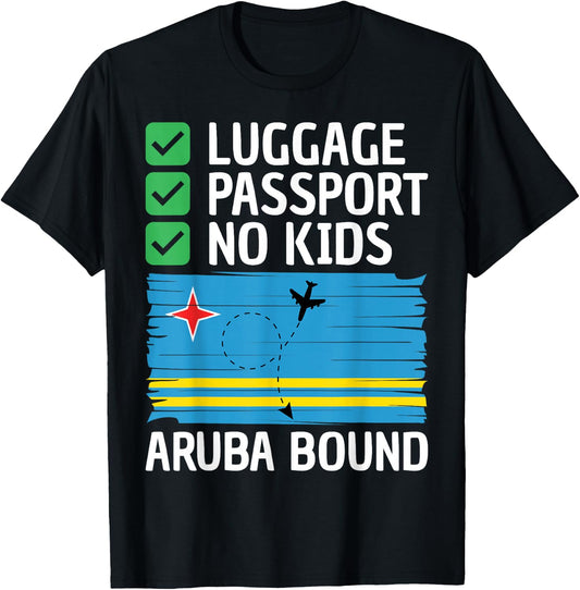 Aruba Travel Vacation Outfit Caribbean Trip Men Women Aruba T-Shirt - T-Shirt | Black