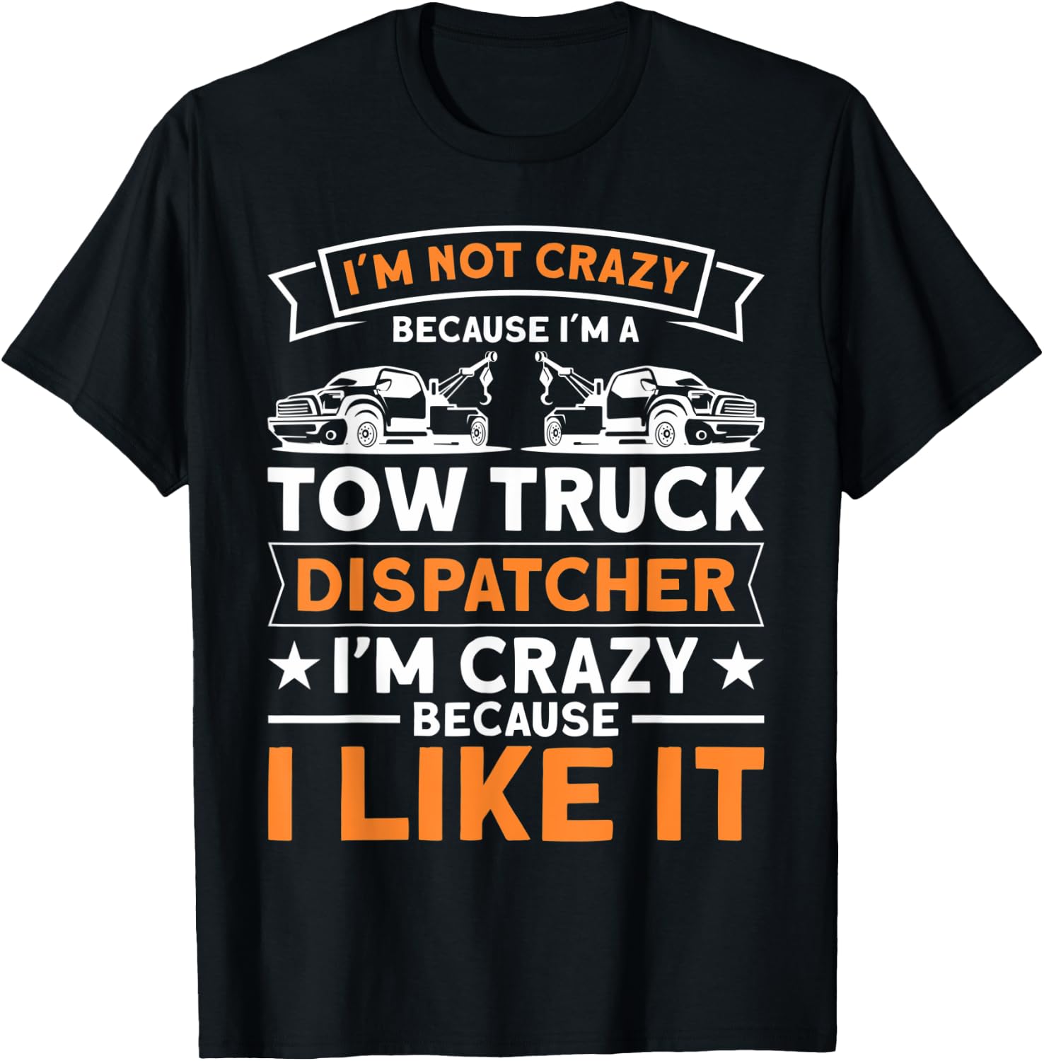 Tow Truck Operator & Breakdown Truck Design For Tow Trucker T-Shirt - T-Shirt | Black
