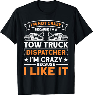 Tow Truck Operator & Breakdown Truck Design For Tow Trucker T-Shirt - T-Shirt | Black