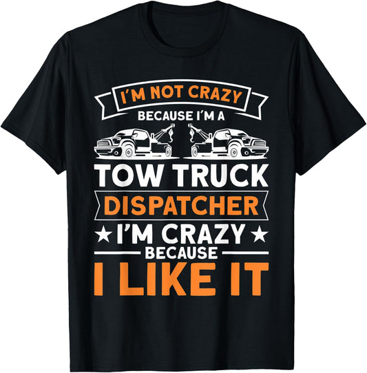 Tow Truck Operator & Breakdown Truck Design For Tow Trucker T-Shirt - T-Shirt | Black
