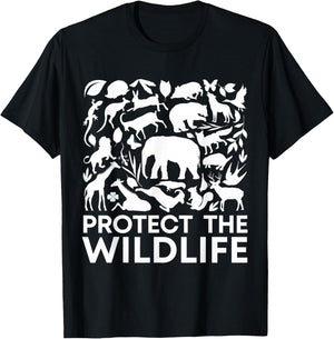 save the animals, Climate Change, Protect The Wildlife T-Shirt - T-Shirt | Black