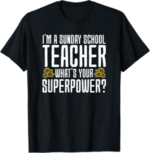 Funny Sunday School Teacher Men Women T-Shirt - T-Shirt | Black