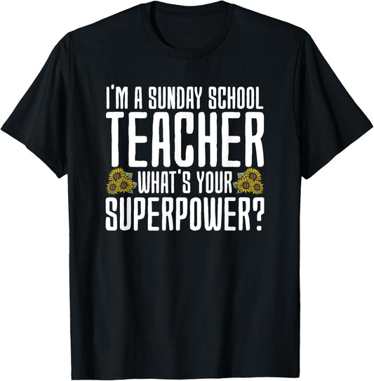 Funny Sunday School Teacher Men Women T-Shirt - T-Shirt | Black
