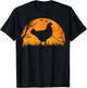 Funny Chicken Halloween Moon Silhouette Spooky Chicken Lover T-Shirt - T-Shirt | Black