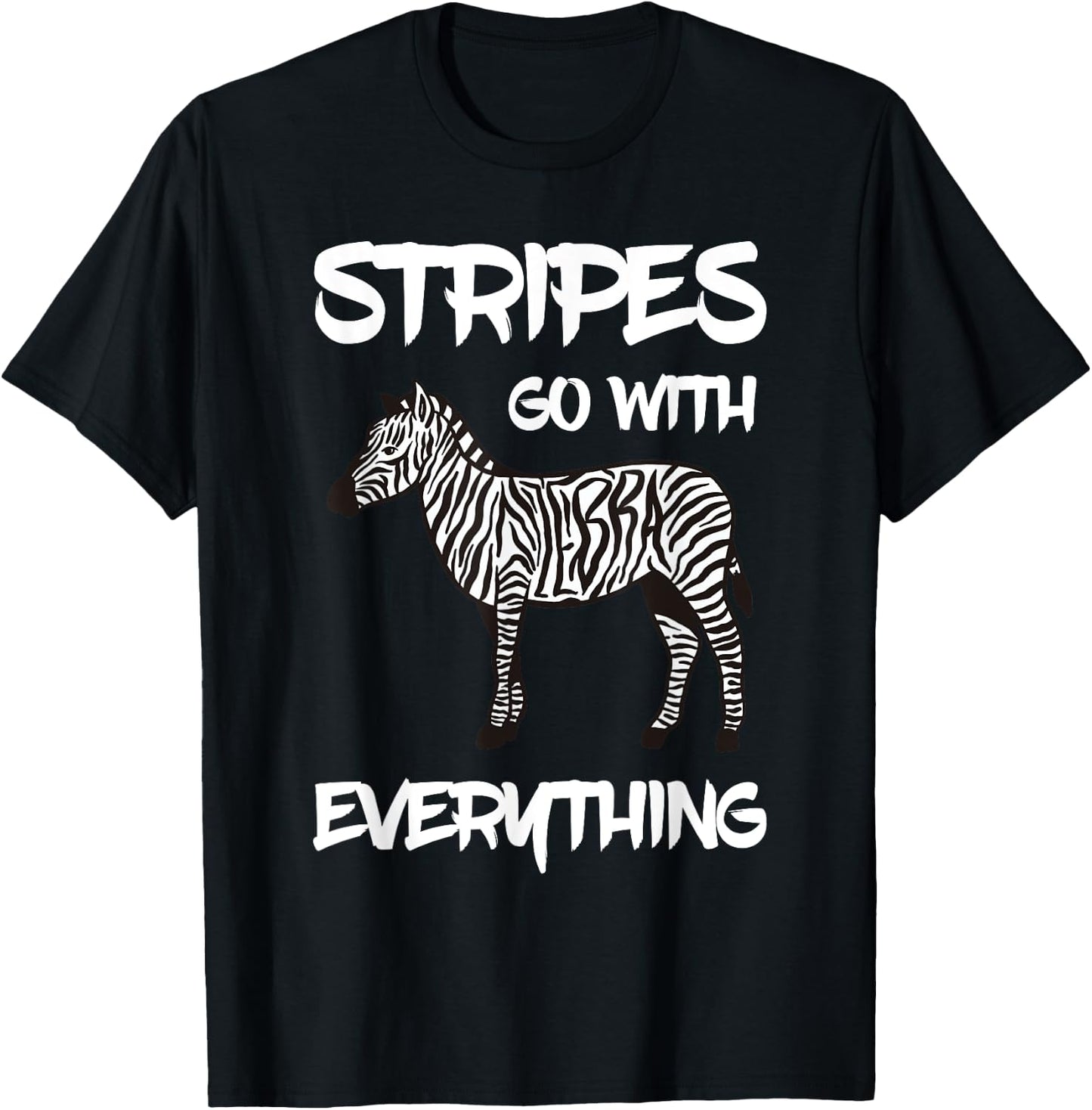 Zebra Stripes Go With Everything Zookeeper Zebra Stripe T-Shirt - T-Shirt | Black