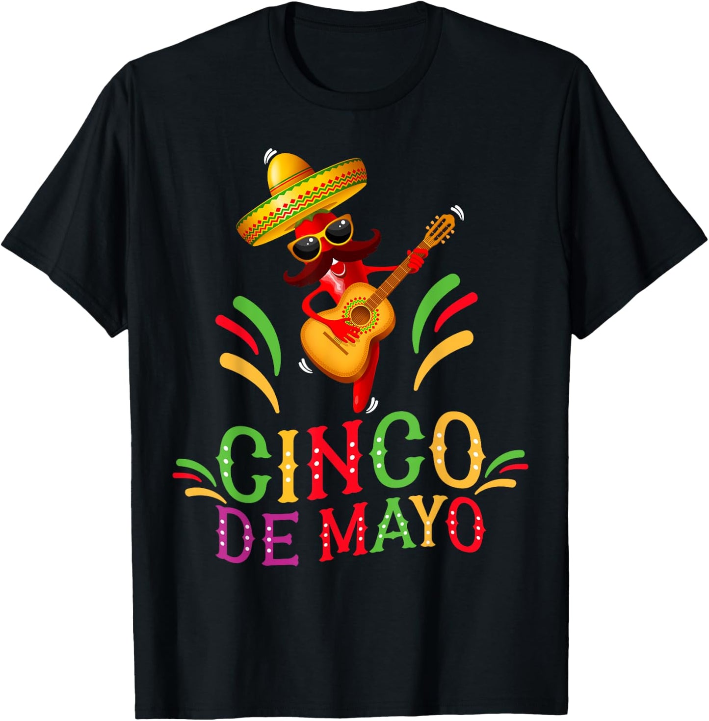 Happy 5 De Mayo Funny Camisas de 5 de mayo Mexican fiesta T-Shirt - T-Shirt | Black