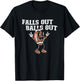 Retro Falls Out Balls Out Football Vintage Thanksgiving T-Shirt - T-Shirt | Black