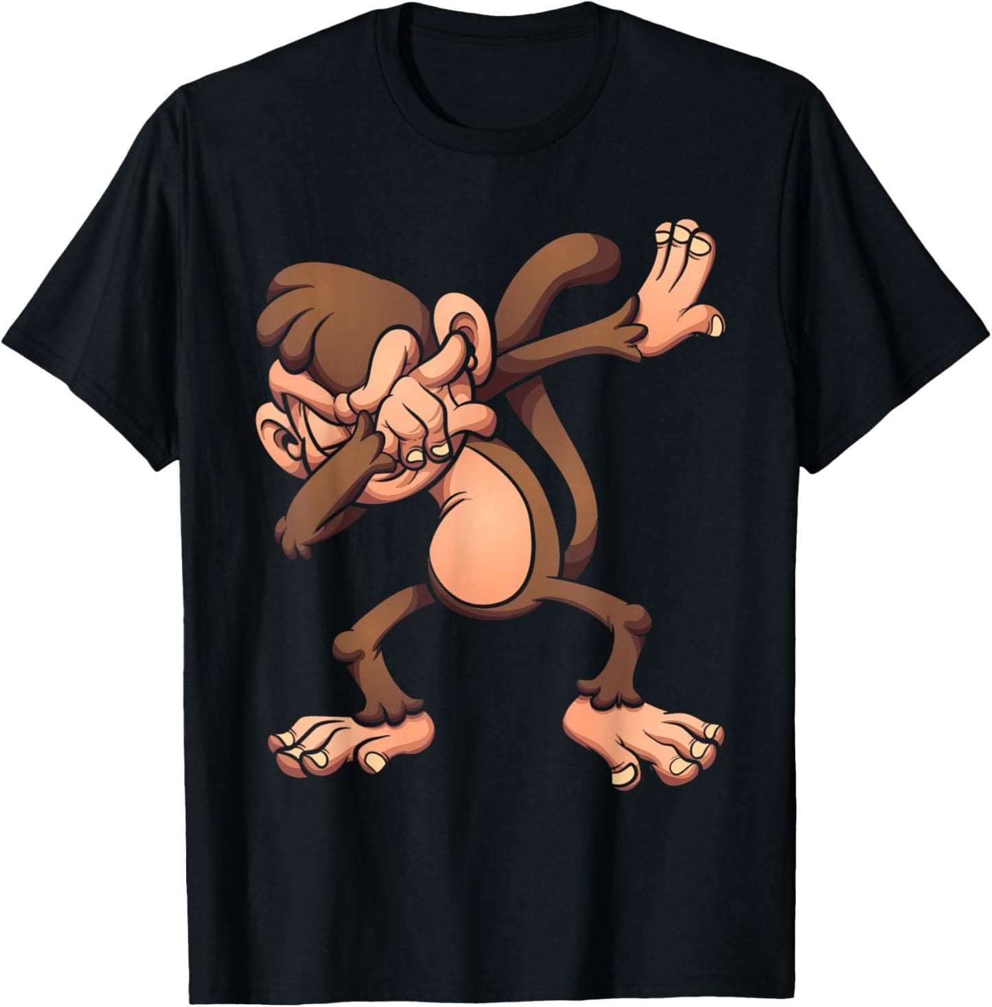 Monkey Dabbing - Animal Zoo Lover Zookeeper Primate Zoology T-Shirt - T-Shirt | Black