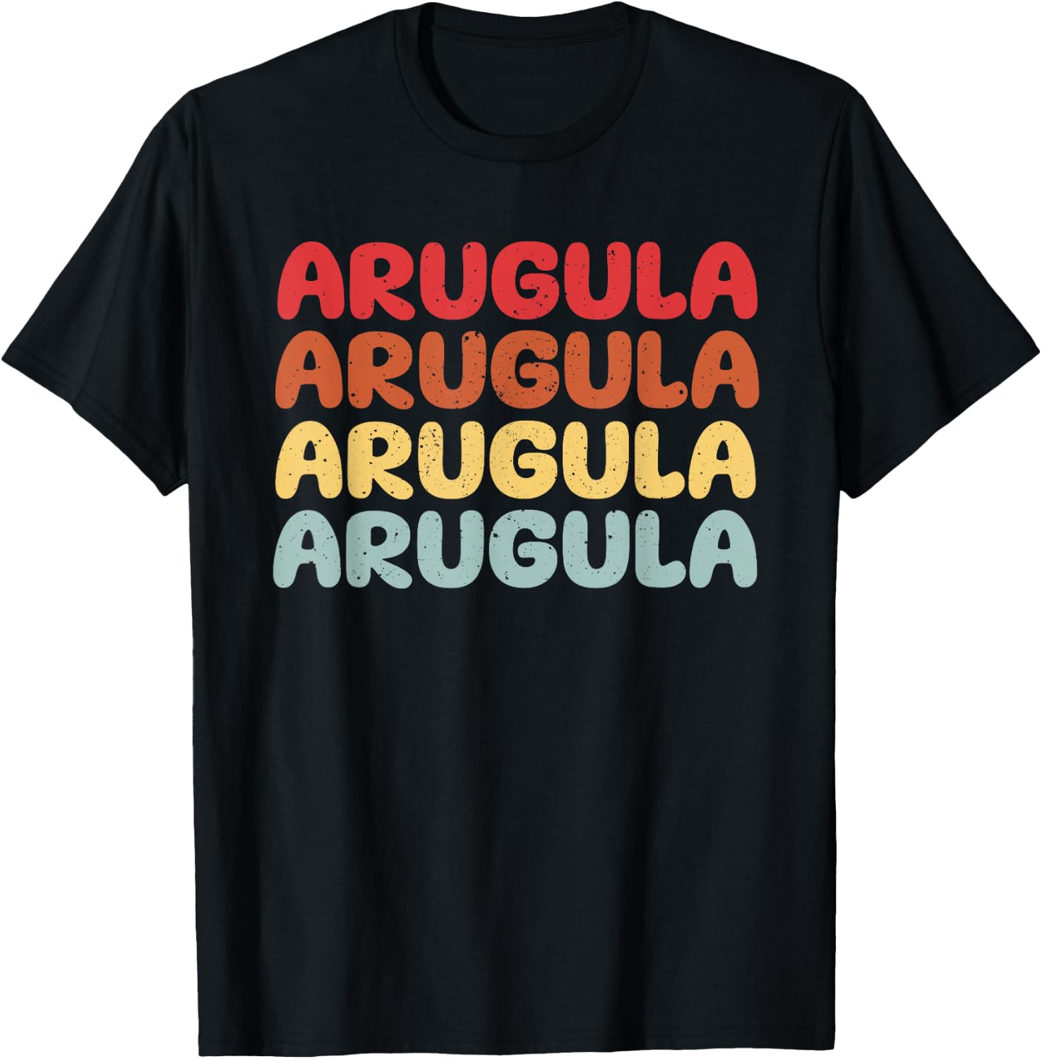 Arugula Typeset Design Love Gardening Plants T-Shirt - T-Shirt | Black
