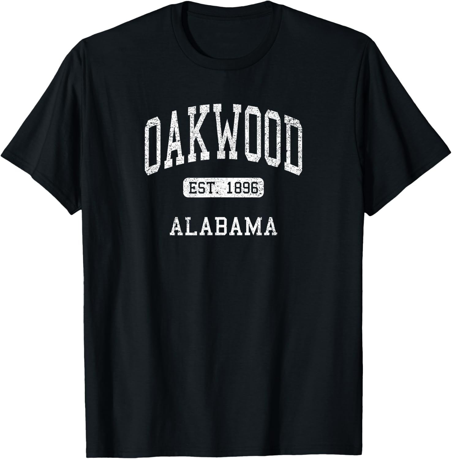 Oakwood Alabama AL Vintage Athletic Sports Design Souvenir T-Shirt - T-Shirt | Black