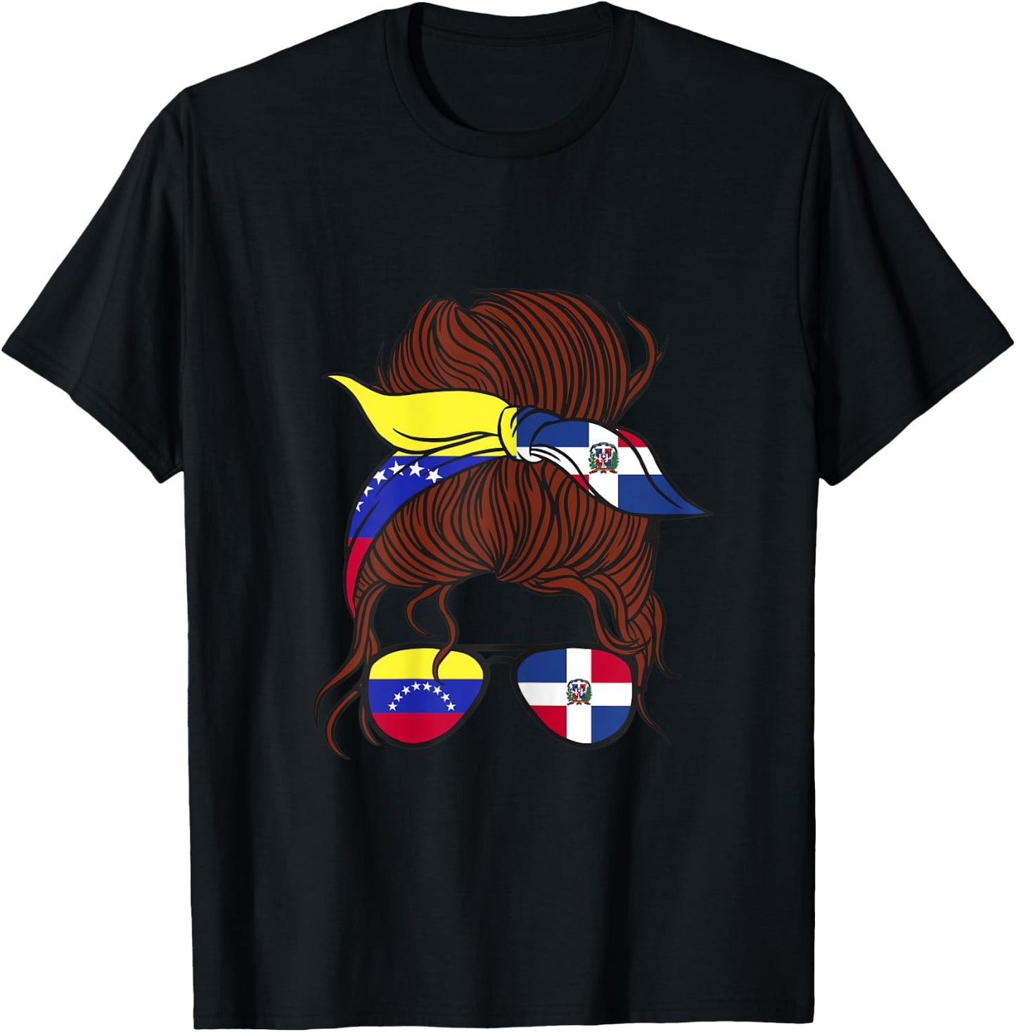 Venezuela and Dominican Mix Half Venezuelan half Dominican T-Shirt - T-Shirt | Black