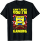 Mademark x SpongeBob SquarePants - SpongeBob Can’t Hear You I'm Gaming Video Games Players Fun T-Shirt - T-Shirt | Black