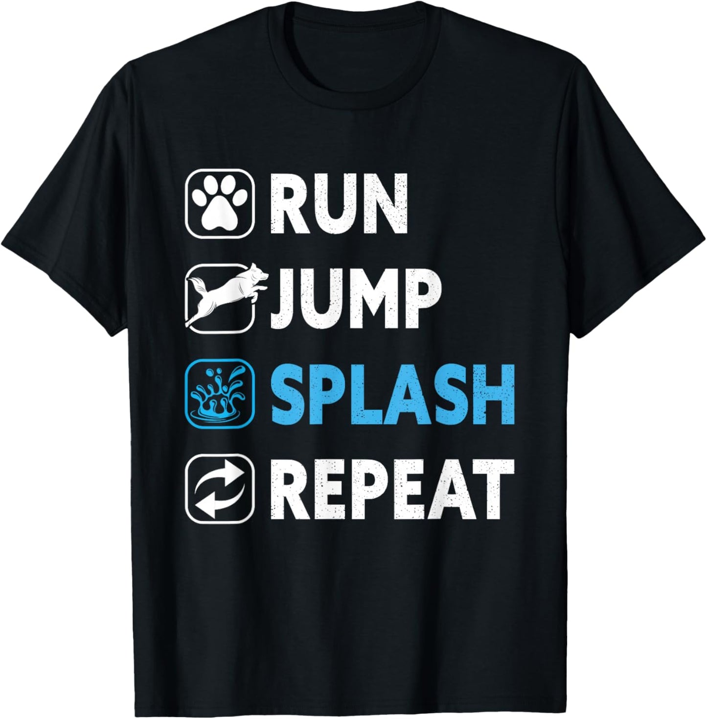 Dog Dock Jumping Dock Diving Dogs T-Shirt - T-Shirt | Black