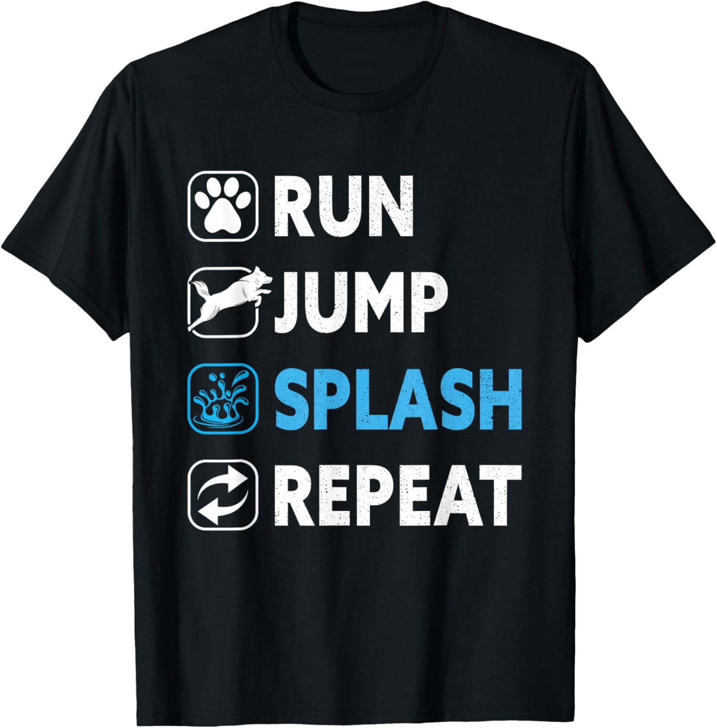 Dog Dock Jumping Dock Diving Dogs T-Shirt - T-Shirt | Black