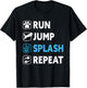 Dog Dock Jumping Dock Diving Dogs T-Shirt - T-Shirt | Black