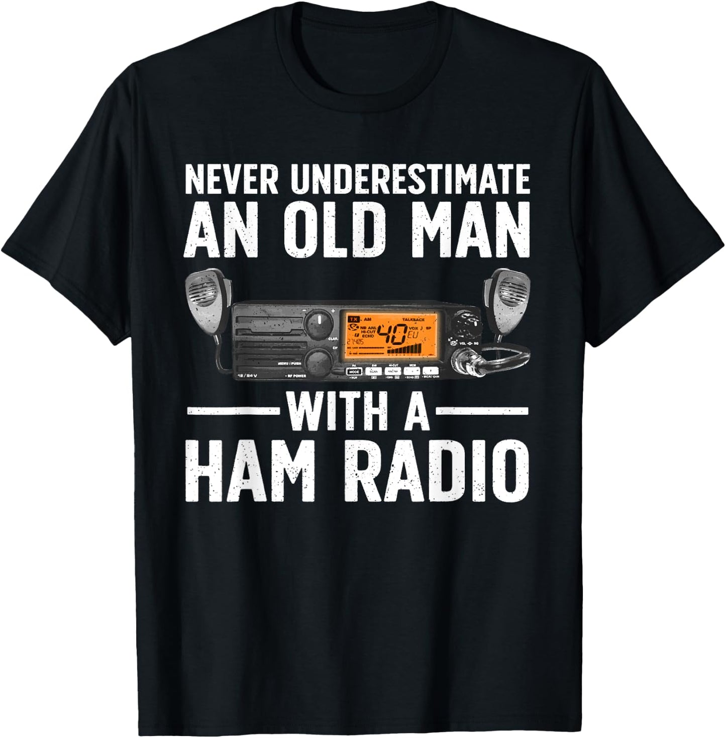 Ham Radio Art For Grandpa Men Amateur Radio Ham Operator T-Shirt - T-Shirt | Black