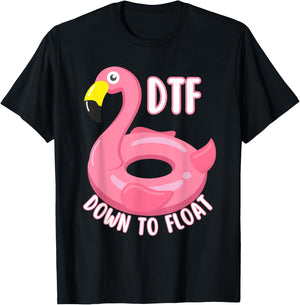 Funny DTF River Tubing Down To Float Summer Float Trip T-Shirt - T-Shirt | Black